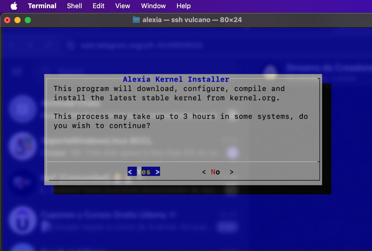 Screenshot Alexia Kernel Installer